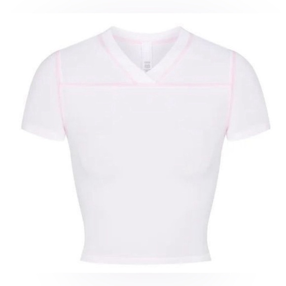 SKIMS Tops - SKIMS New Vintage Short Sleeve Sport Raglan T-Shirt Snow Sz 3X TP-LST-3043 *77